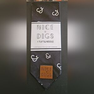 Black Bandana with White Patterns For Your Furry Companion